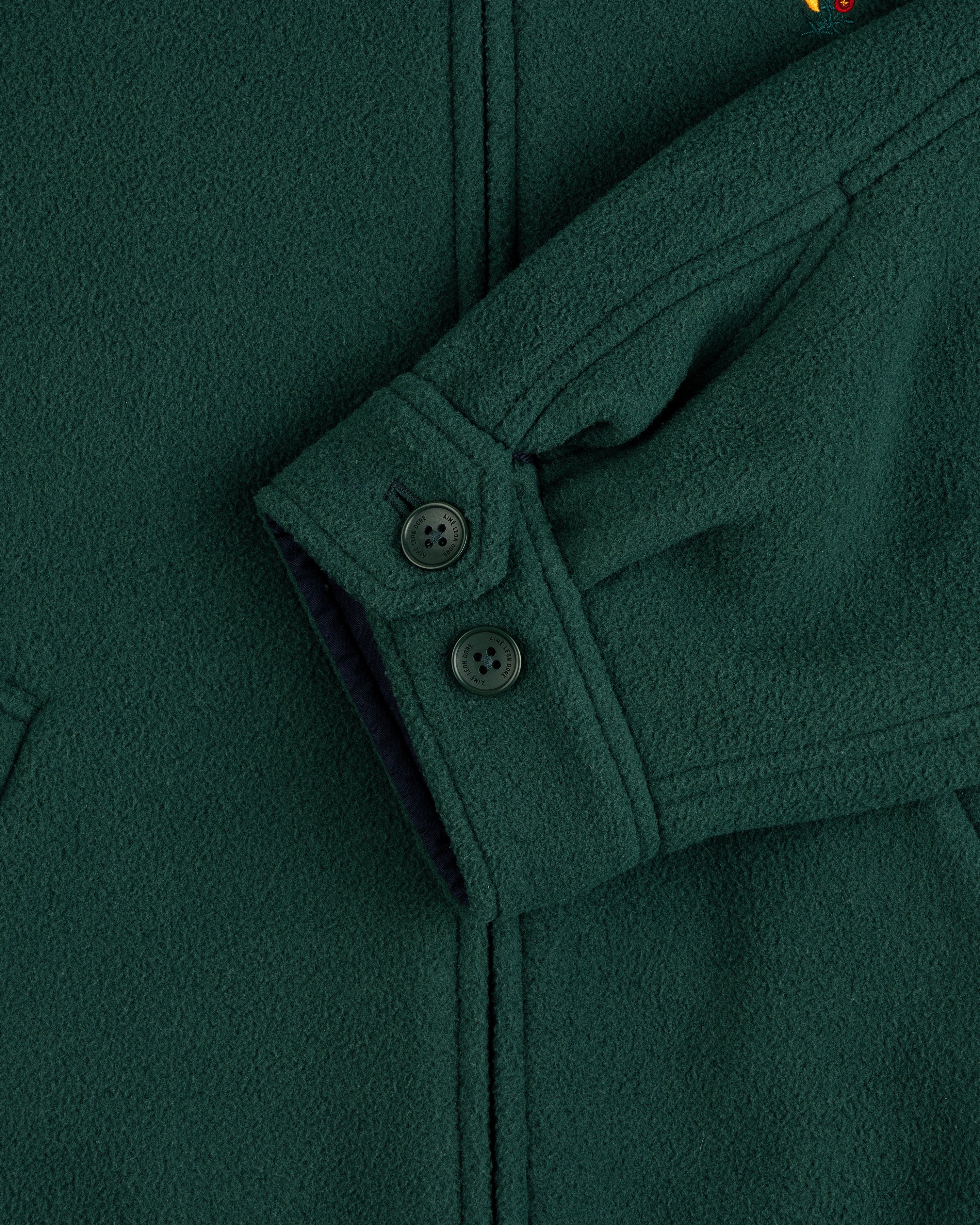 aim-leon-dore-crest-fleece-casual-jacket-freizeitjacke-gr-n image 5