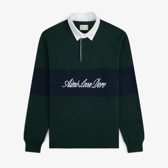 aim-leon-dore-script-paneled-rugby-gr-n-325-gsm image 1