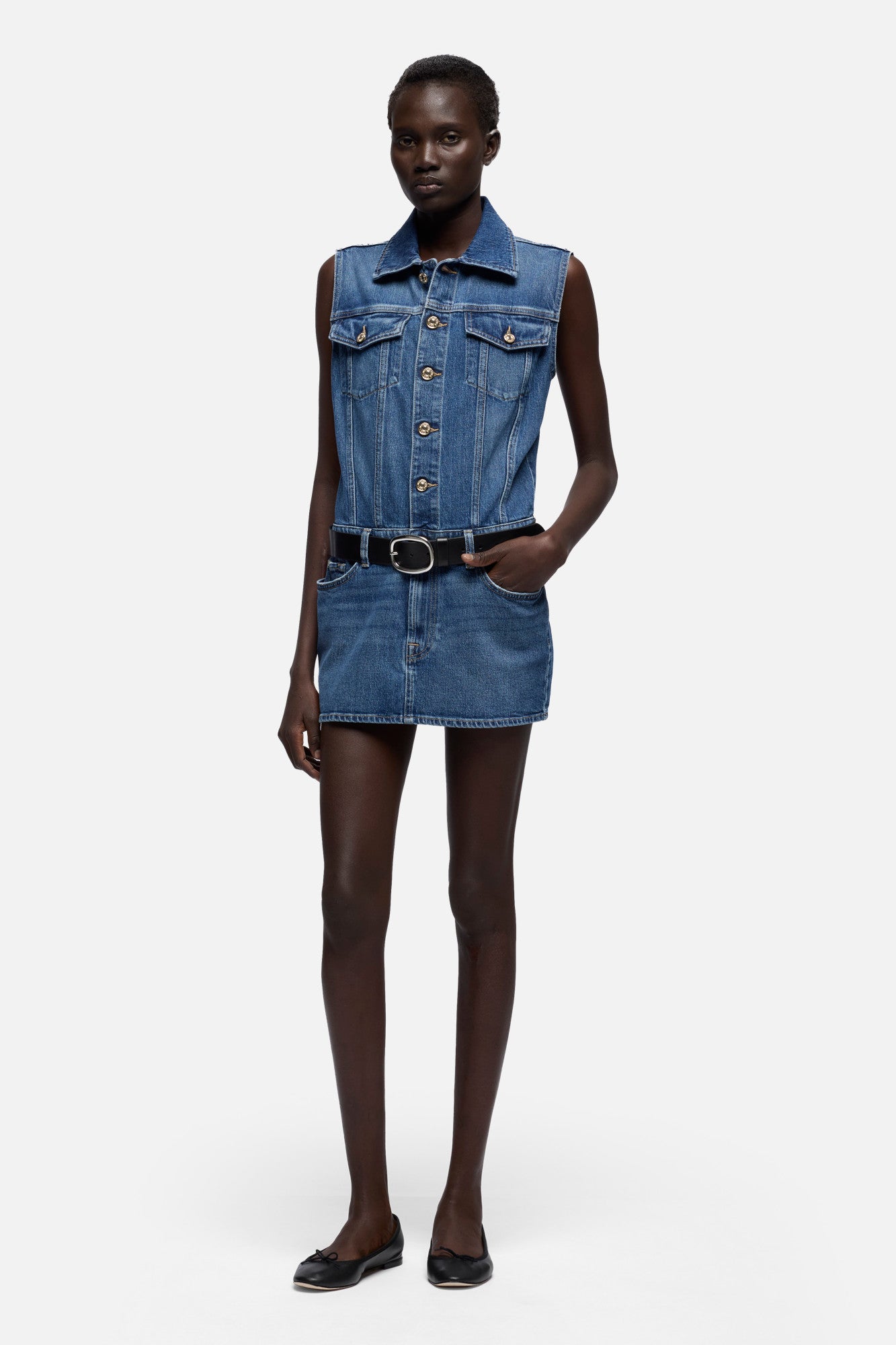 7-for-all-mankind-darted-mini-dress-comfort-seaside-damen image 2