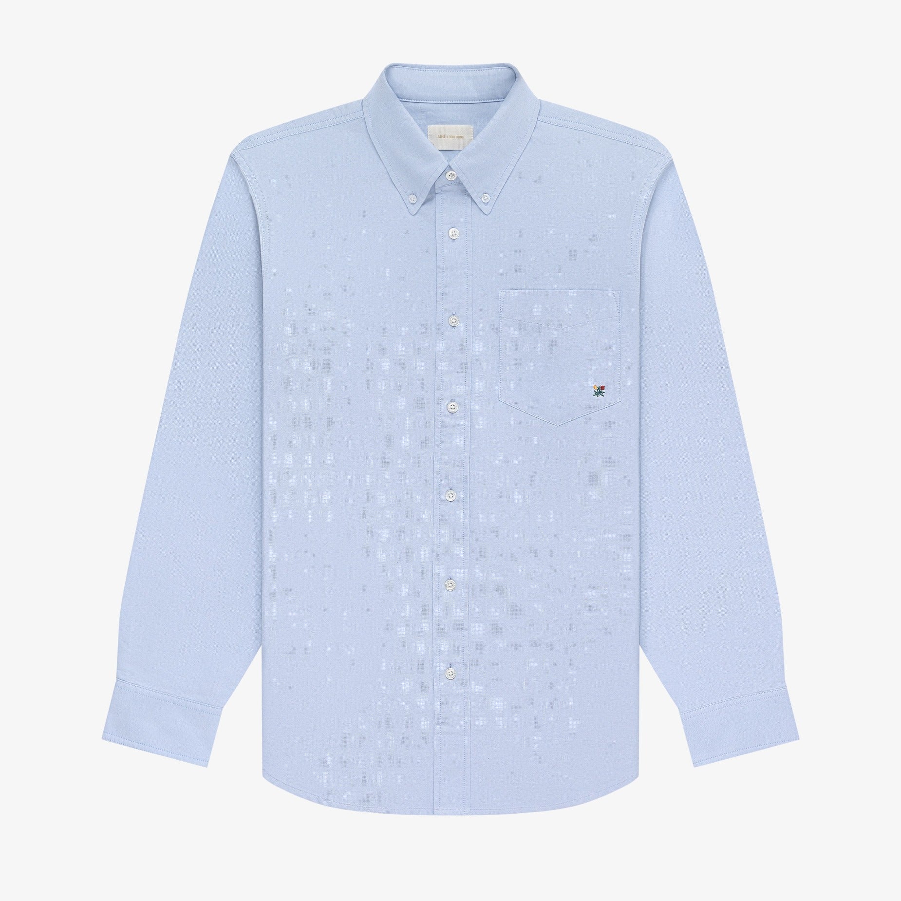 aim-leon-dore-crest-oxford-shirt-blau-regular-fit image 1