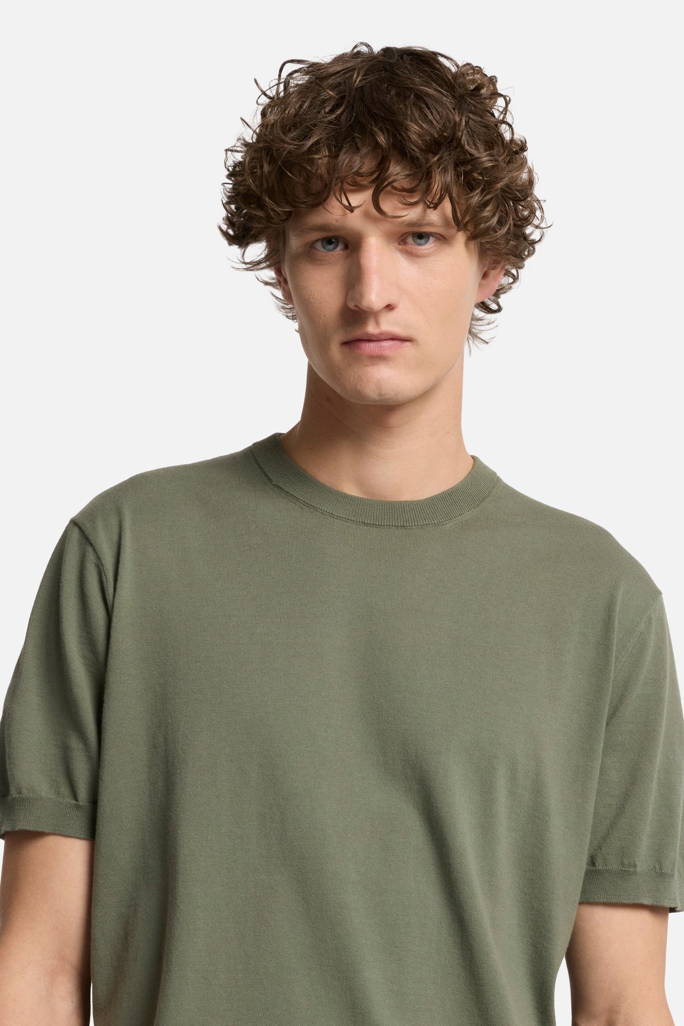 7-for-all-mankind-classic-cotton-kurzarm-pullover-army-green image 4