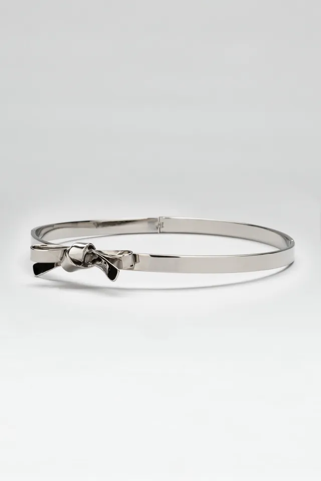 032c-bow-bracelet-silber-armband-schleife-women image 1