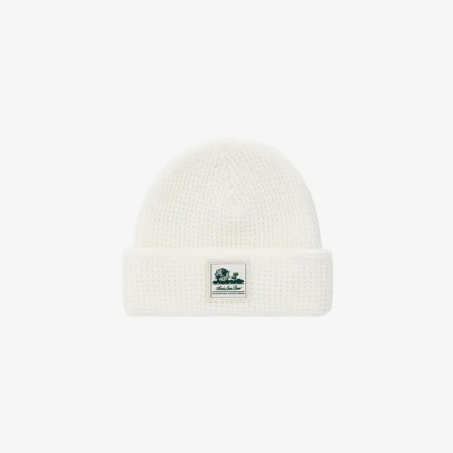 aim-leon-dore-waffle-knit-beanie-m-tze-wei-unisphere-patch image 1