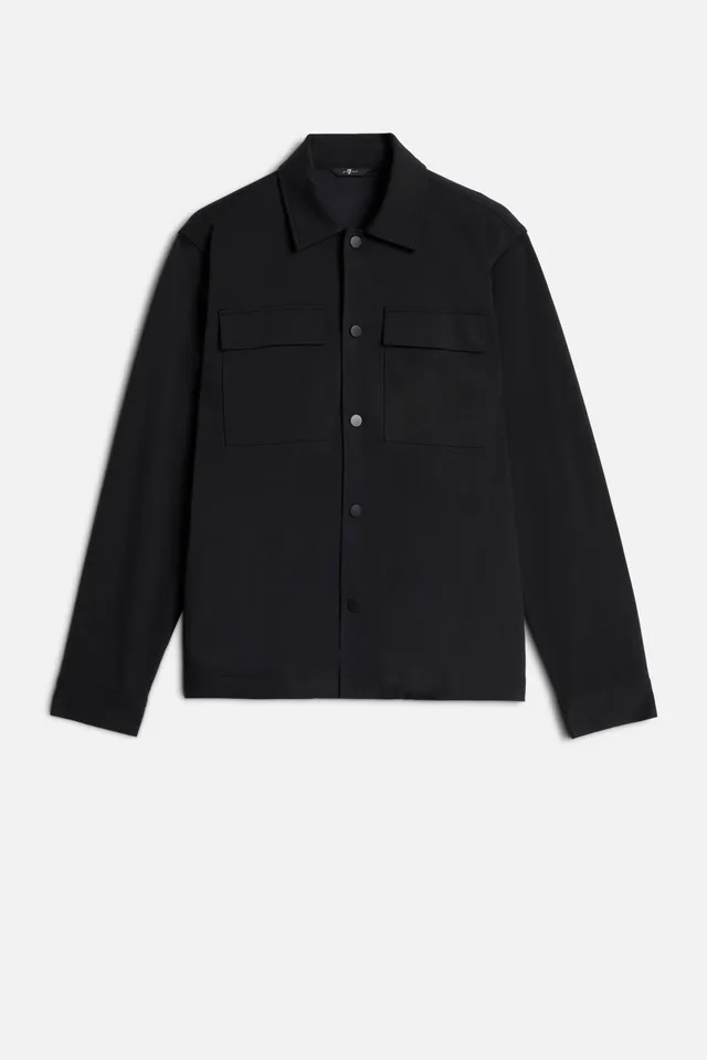 7-for-all-mankind-overshirt-luxe-performance-knit-black-herren-overshirt image 1
