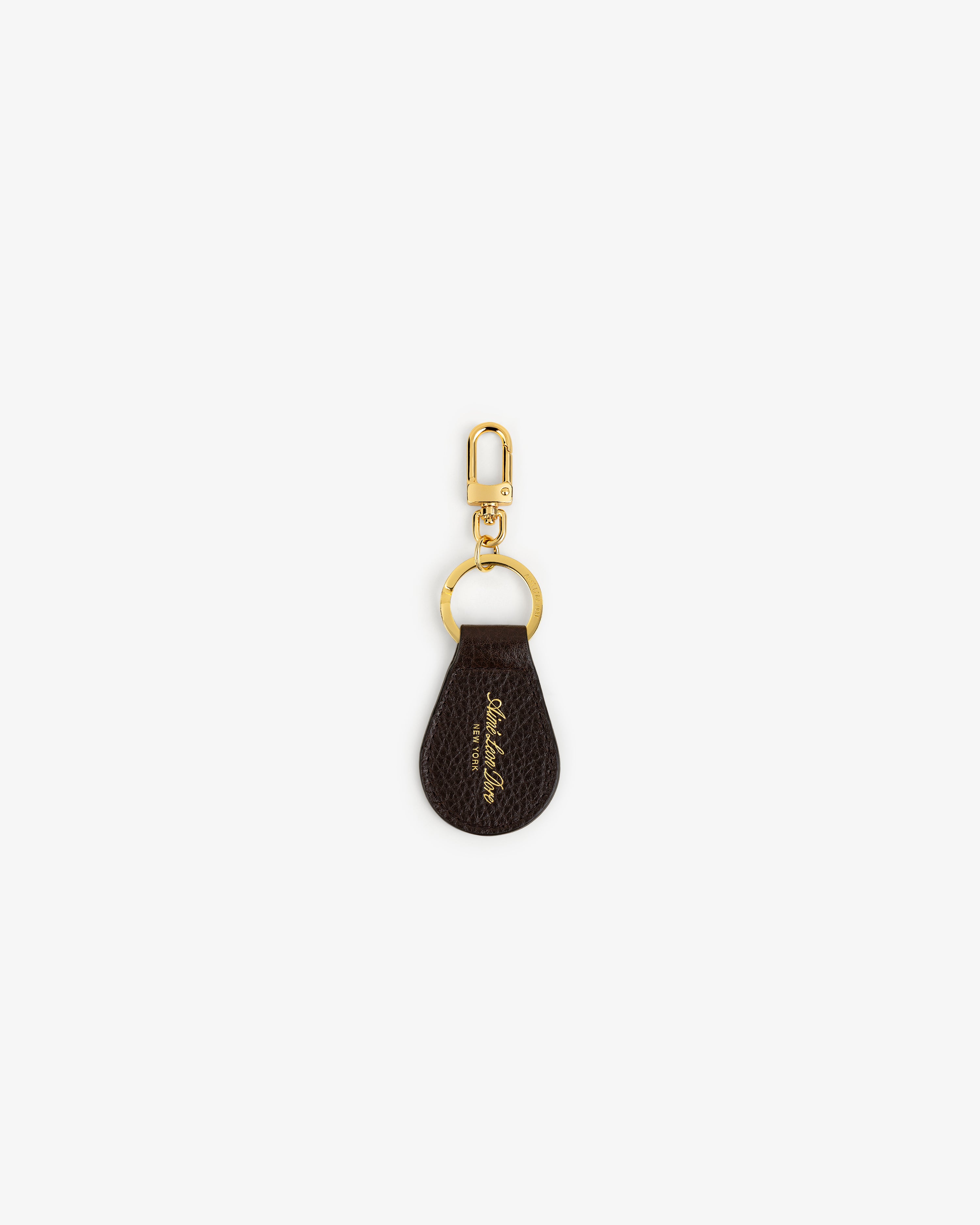 aim-leon-dore-tumbled-leather-key-fob-braun image 3