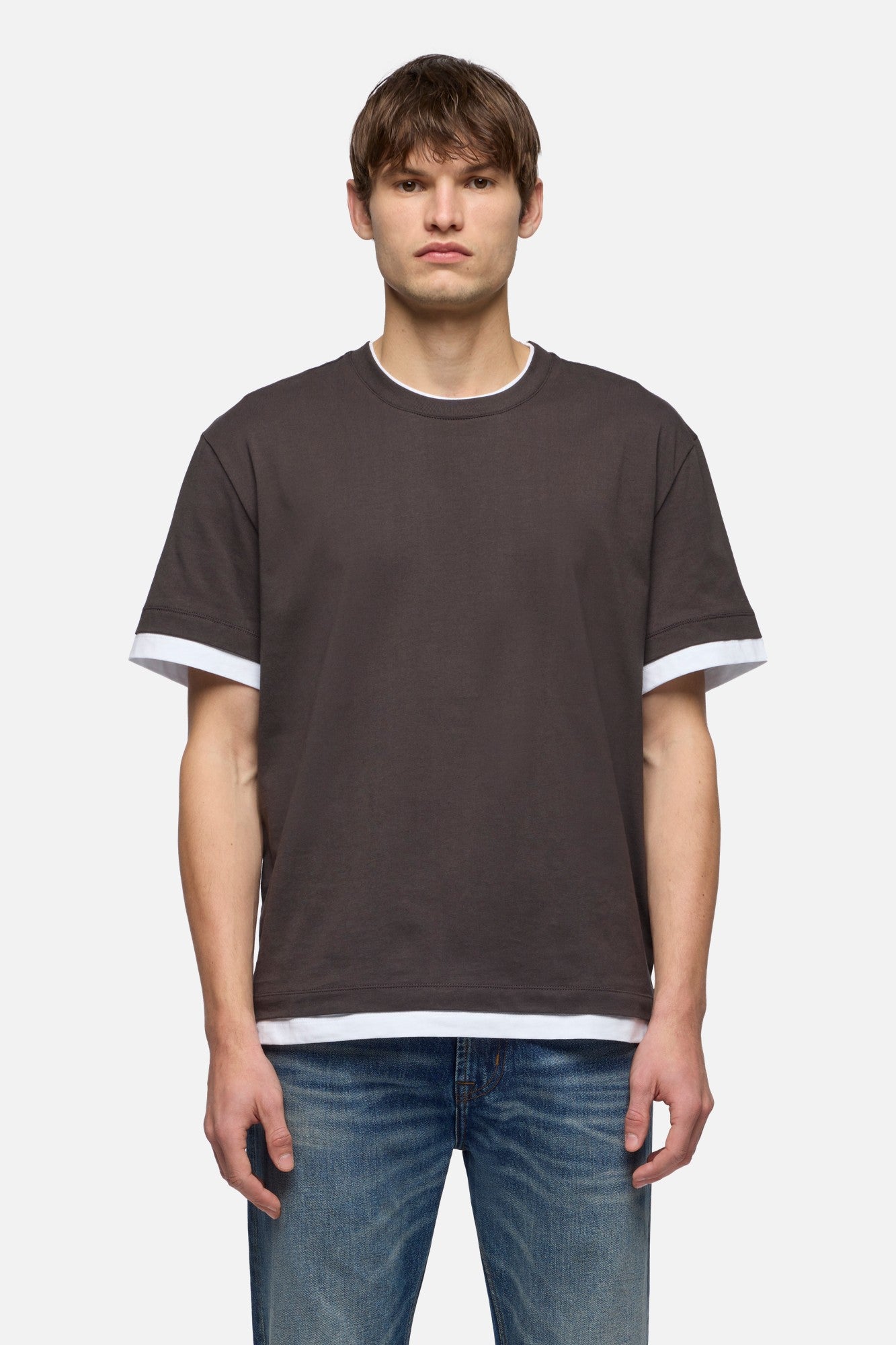 7-for-all-mankind-double-layer-tee-espresso-t-shirt-herren image 3