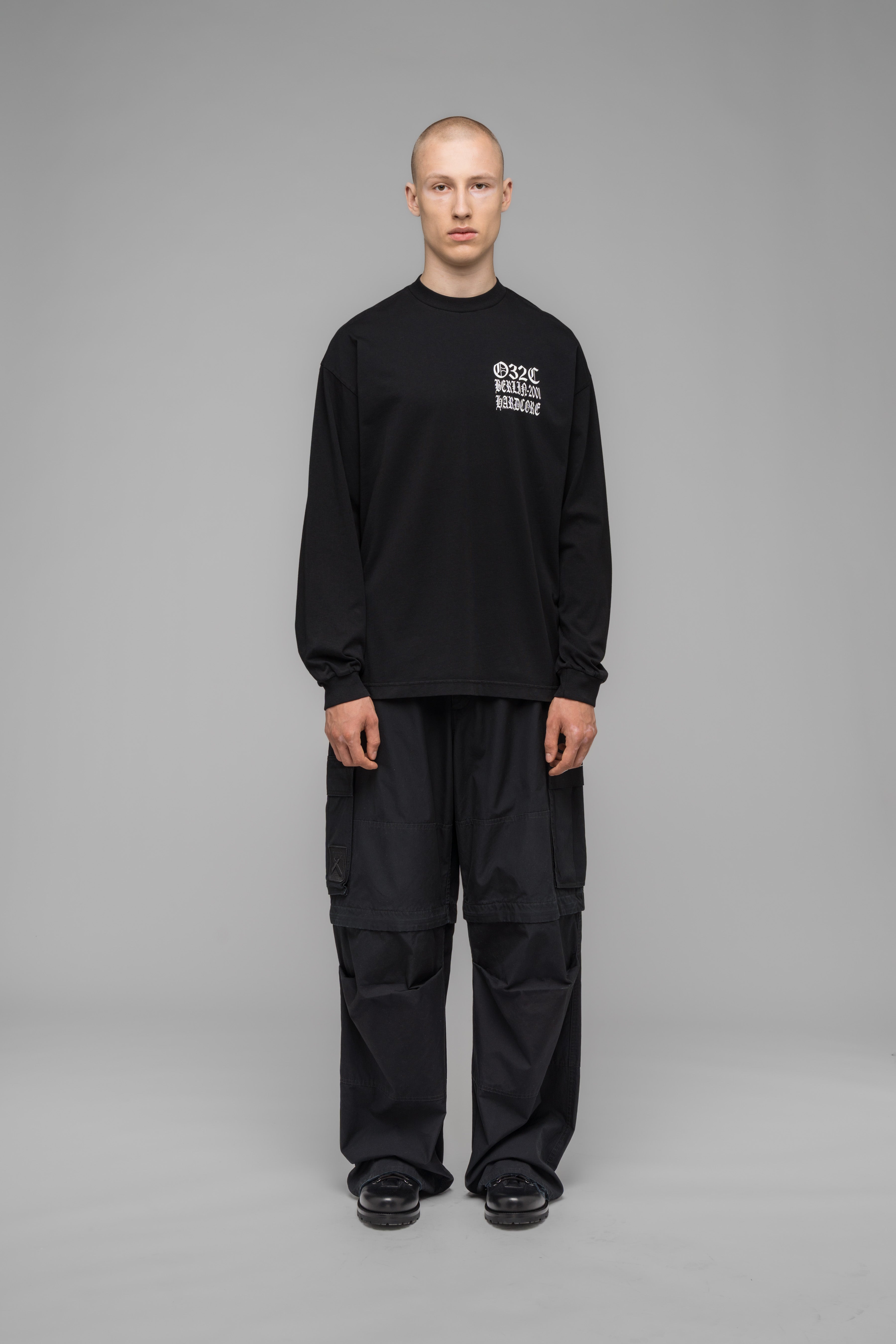 032c-longsleeve-with-print-hardcore-since-2001-black-washed image 3