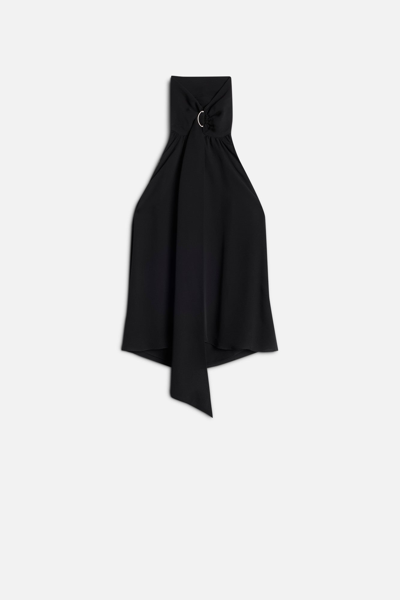 7-for-all-mankind-silk-halter-top-in-black image 1