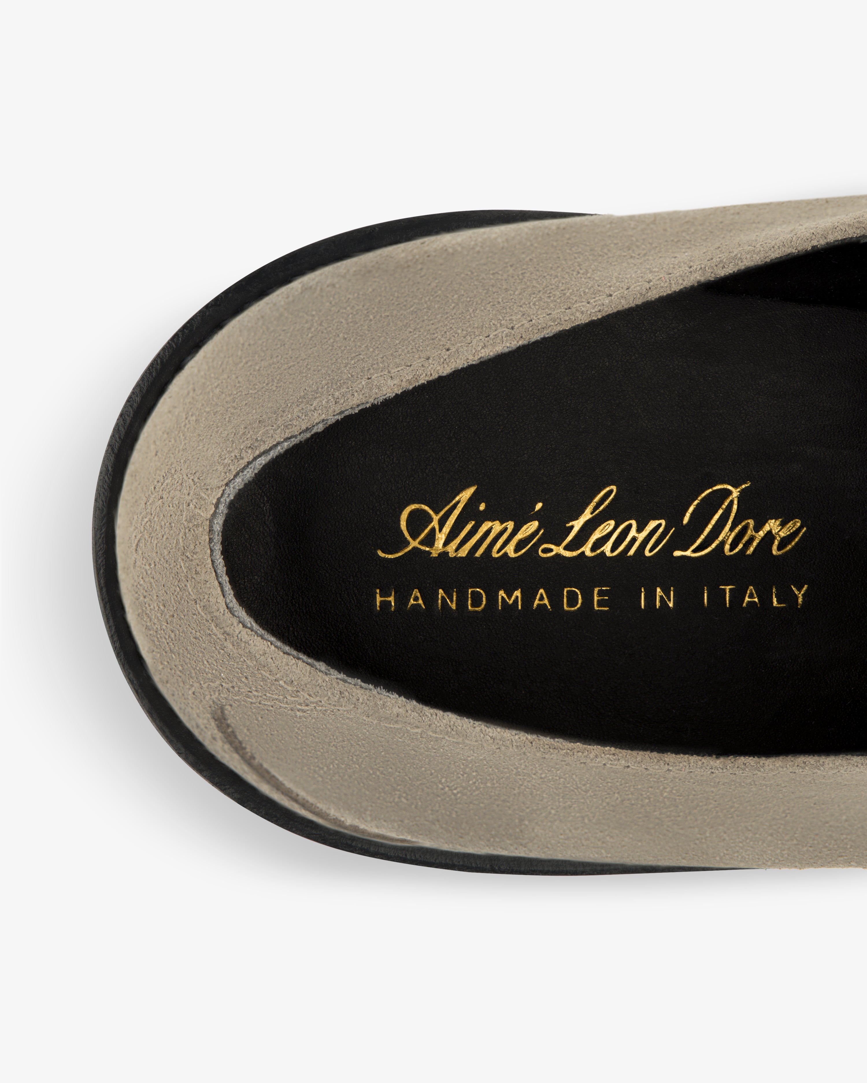 aim-leon-dore-suede-lug-sole-derby-oliv-kalbs-suede-made-in-italy image 8