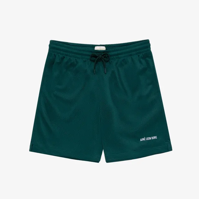 aim-leon-dore-logo-gym-short-gr-n-mesh image 1