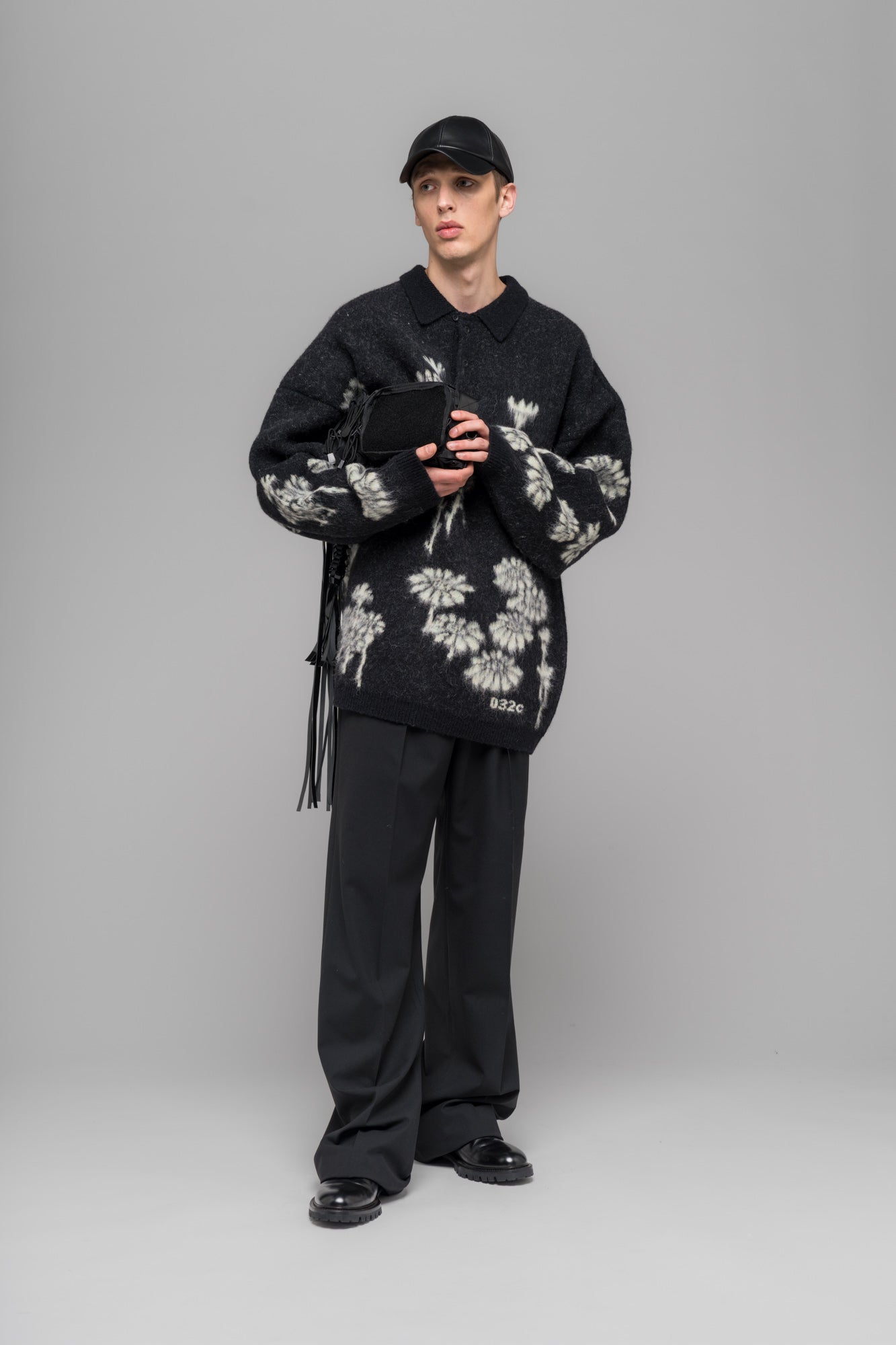 032c-melting-daisies-strick-polo-langarm image 1