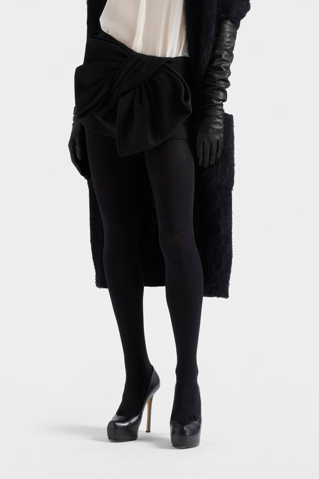 7-for-all-mankind-bow-mini-skirt-wool-blend-black-minirock image 3