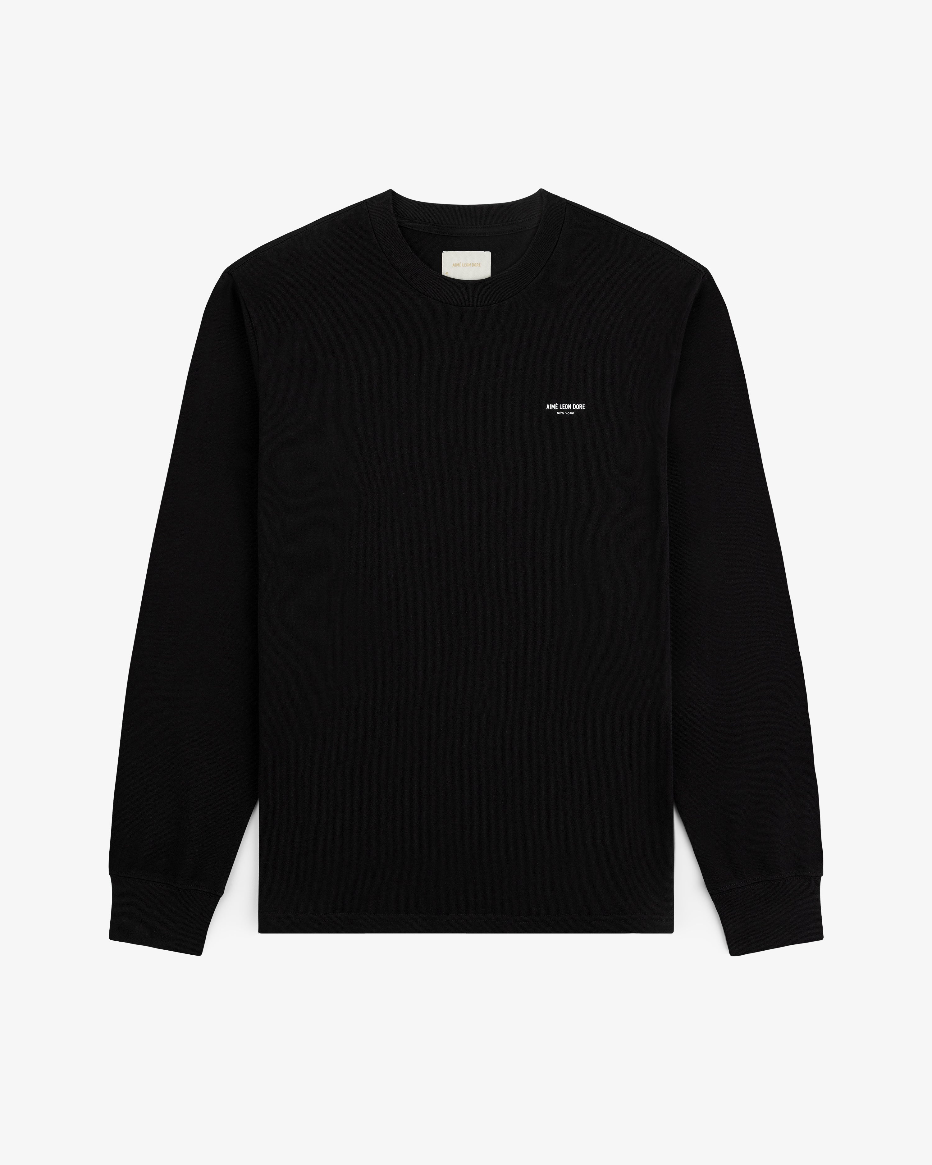 aim-leon-dore-long-sleeve-micro-logo-tee-schwarz image 2