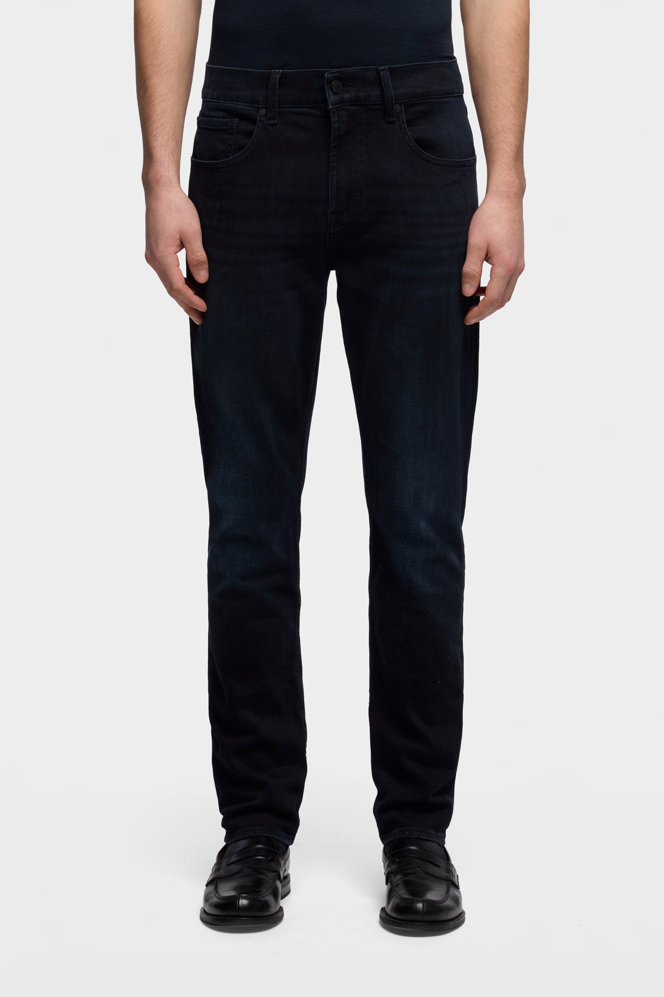 7-for-all-mankind-slimmy-tapered-jeans-herren-luxe-performance-low-schwarz image 3