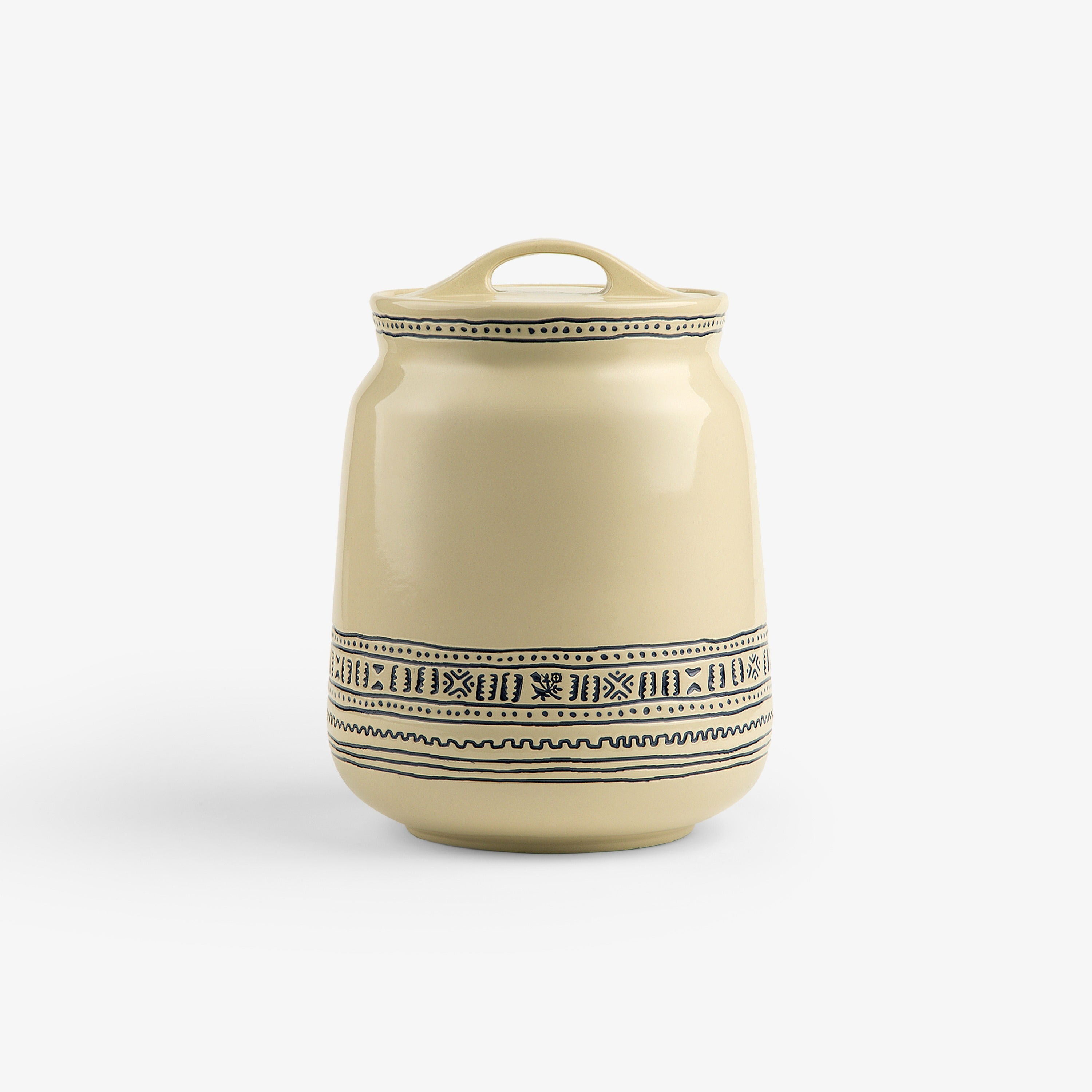 aim-leon-dore-textile-patterned-treat-jar-beige image 1