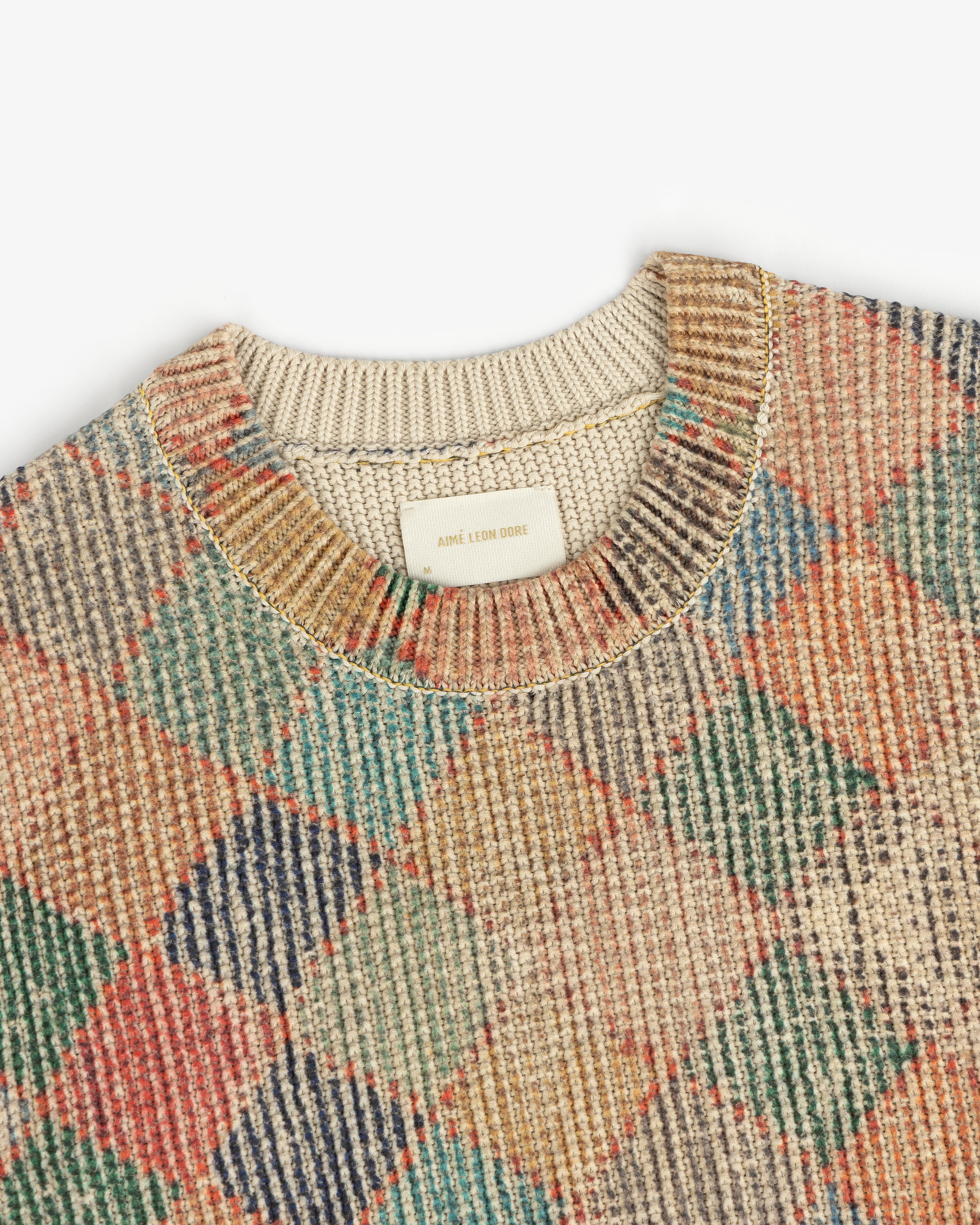 aim-leon-dore-kilim-argyle-crewneck-pullover-multicolor image 3