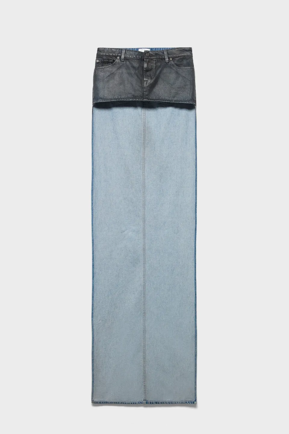7-for-all-mankind-asymetric-mini-skirt-damen-jeansrock-in-denim-nolita-grau image 1