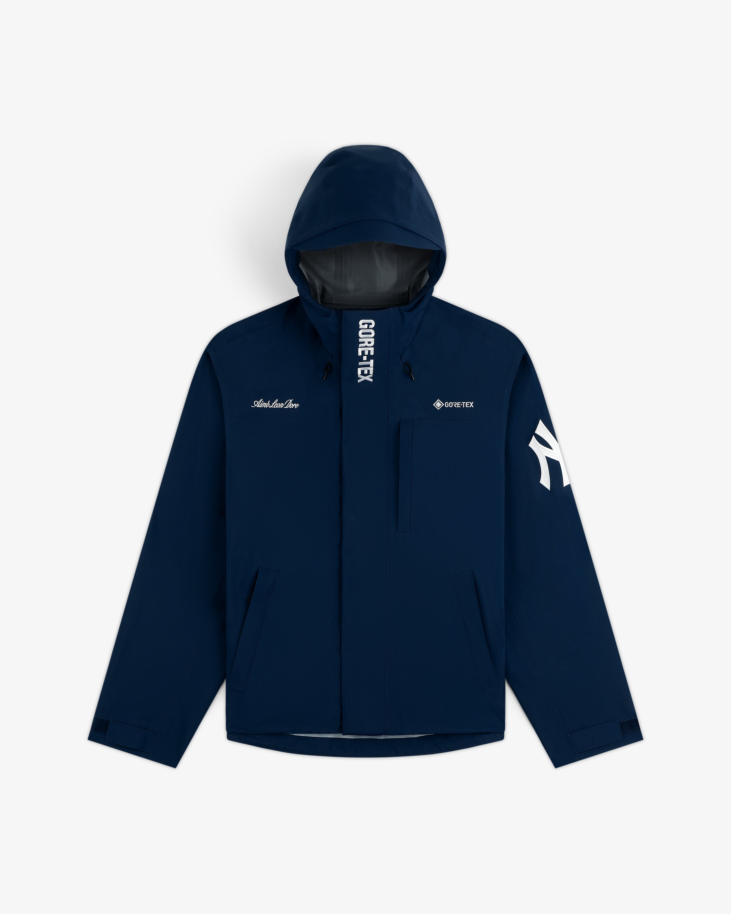 aim-leon-dore-yankees-gore-tex-rain-delay-jacket-navy image 2