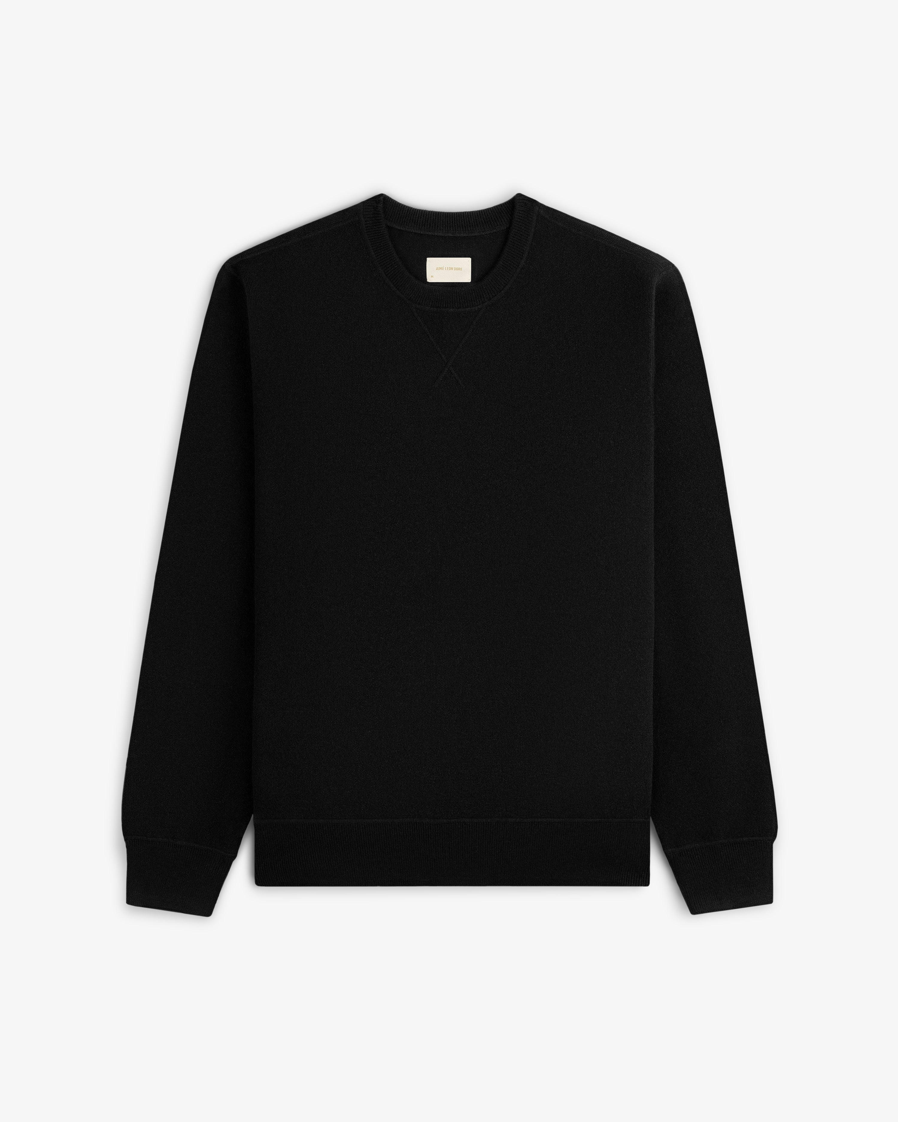 aim-leon-dore-pavilion-cashmere-crewneck-schwarz-aus-100-kaschmir image 2