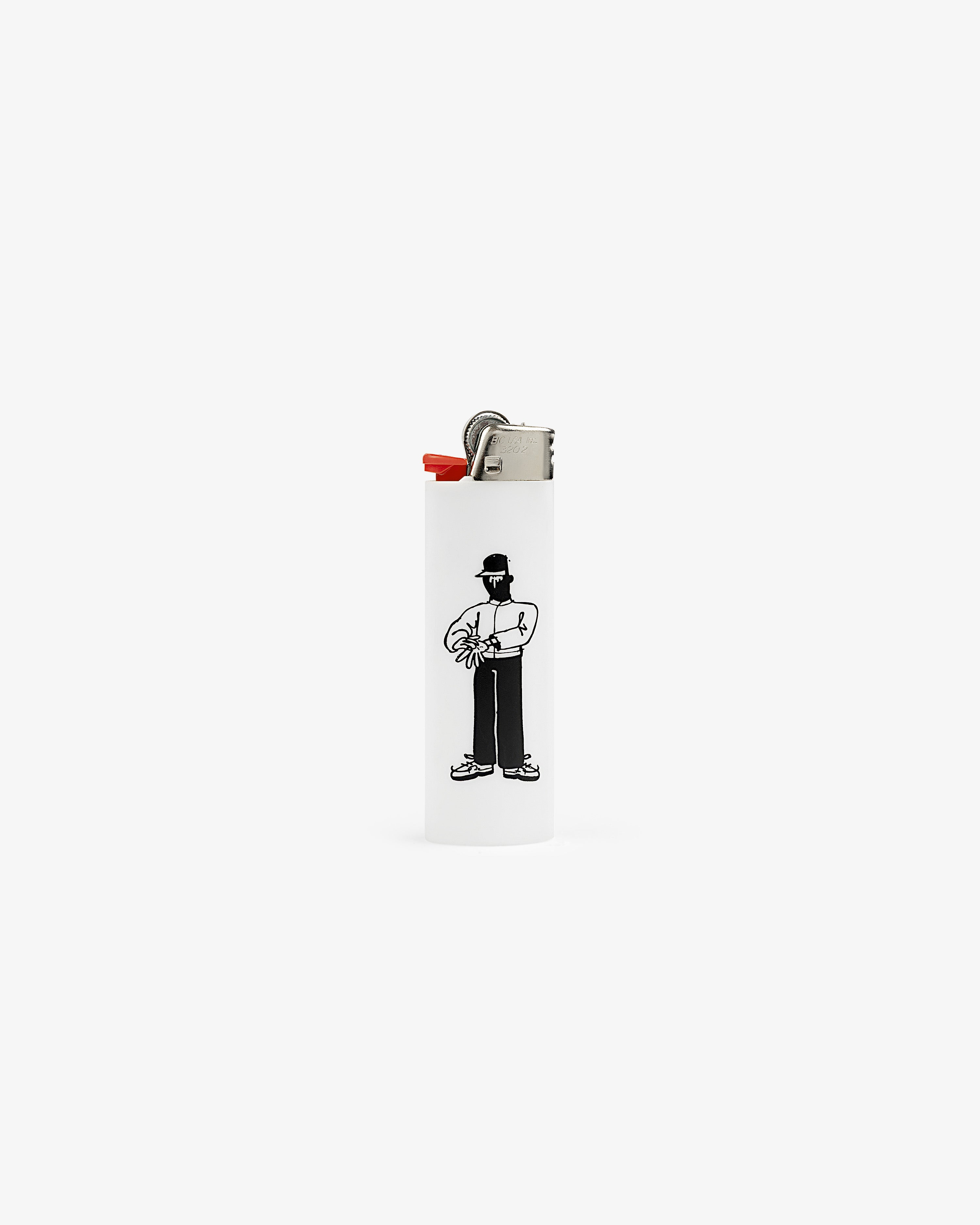 aim-leon-dore-caricature-lighter-feuerzeug-wei-schwarz-3 image 2