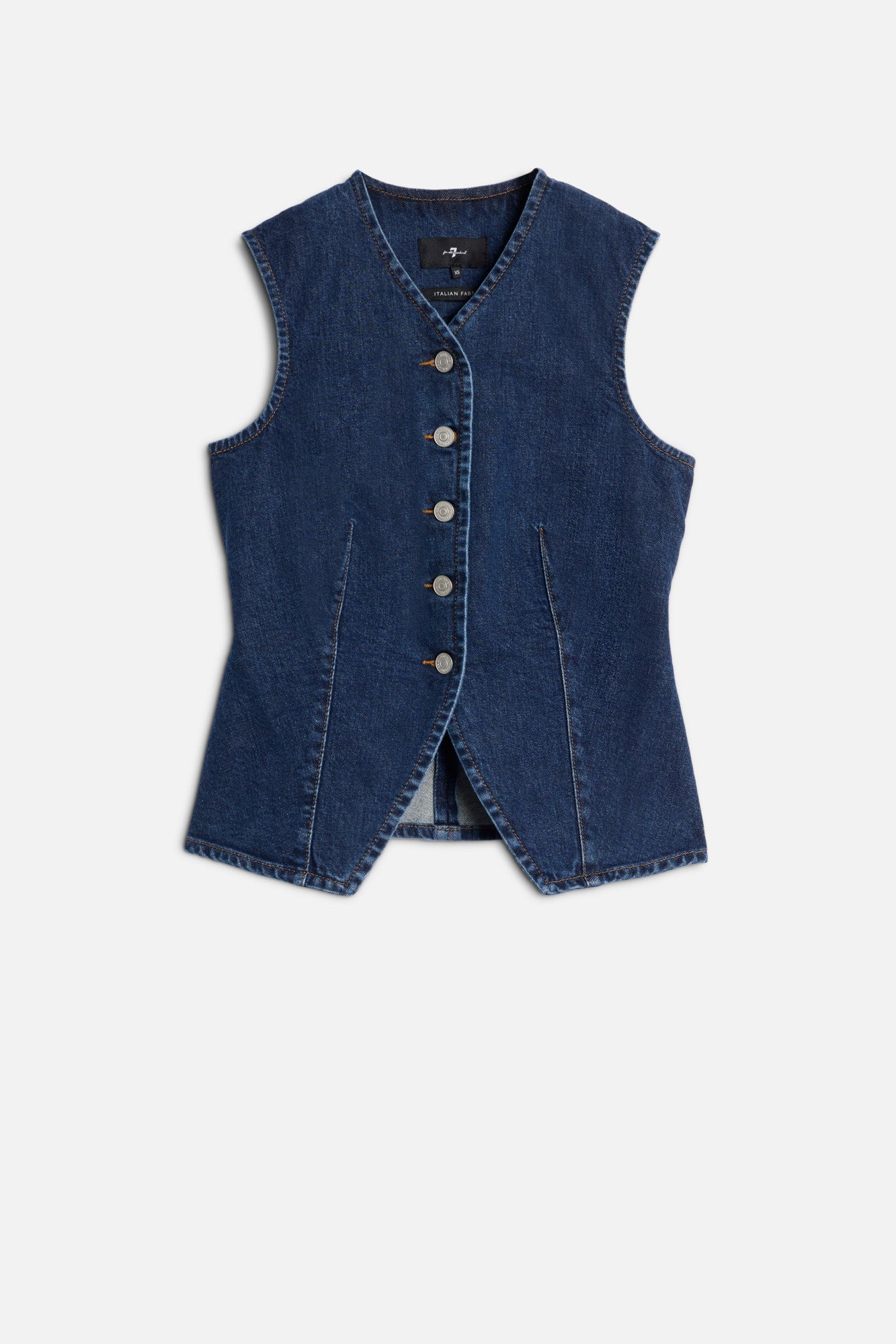 7-for-all-mankind-lady-vest-comfort-indiglow-denim-weste-damen image 1