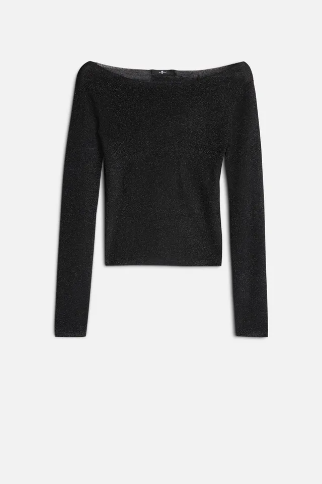 7-for-all-mankind-boatneck-sweater-black-lurex image 1