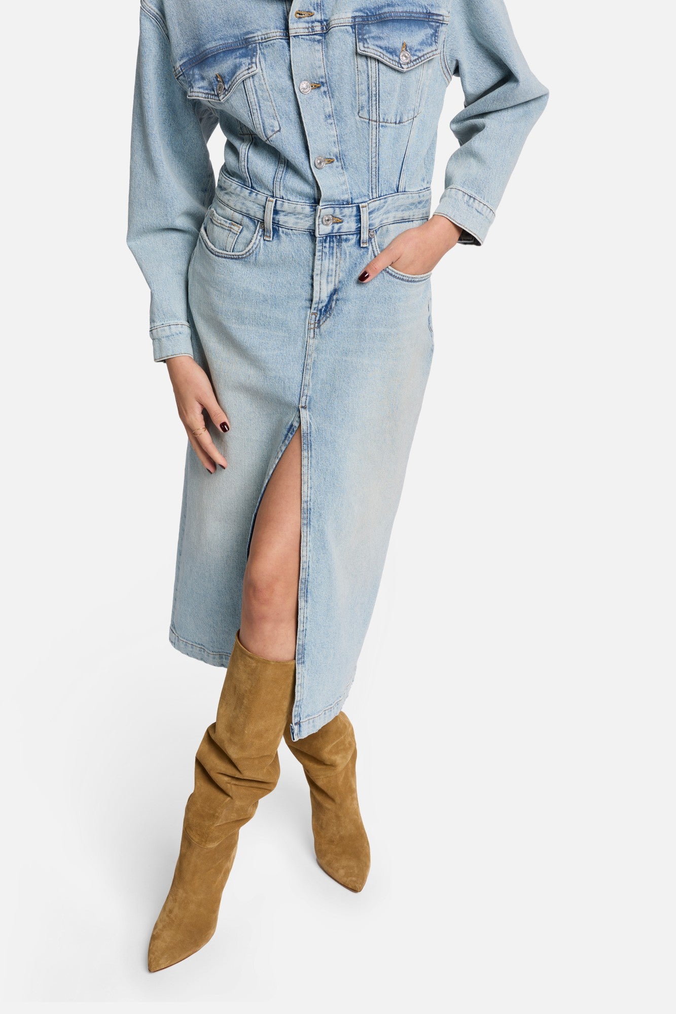 7-for-all-mankind-mankind-relaxed-denim-midikleid-sahara image 3