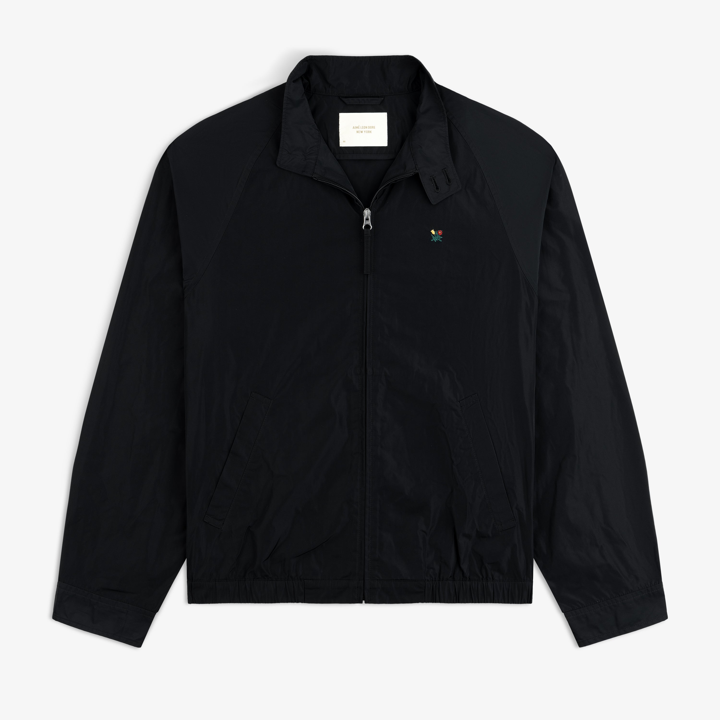 aim-leon-dore-crest-nylon-windbreaker-schwarz image 1