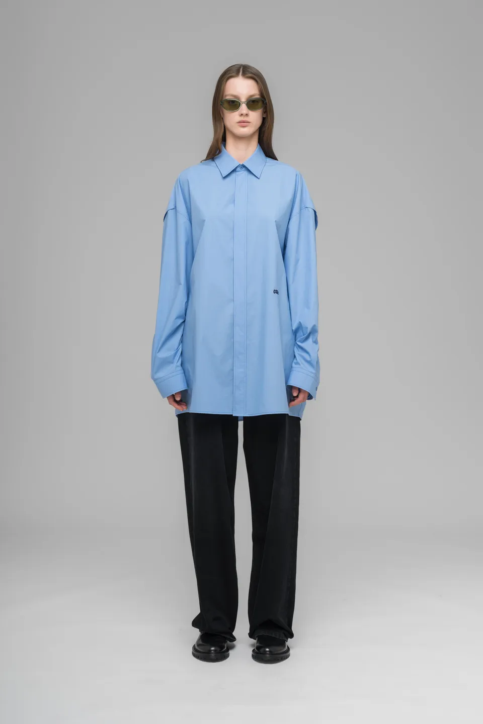 032c-please-steam-oversized-shirt-logo-stickerei image 1