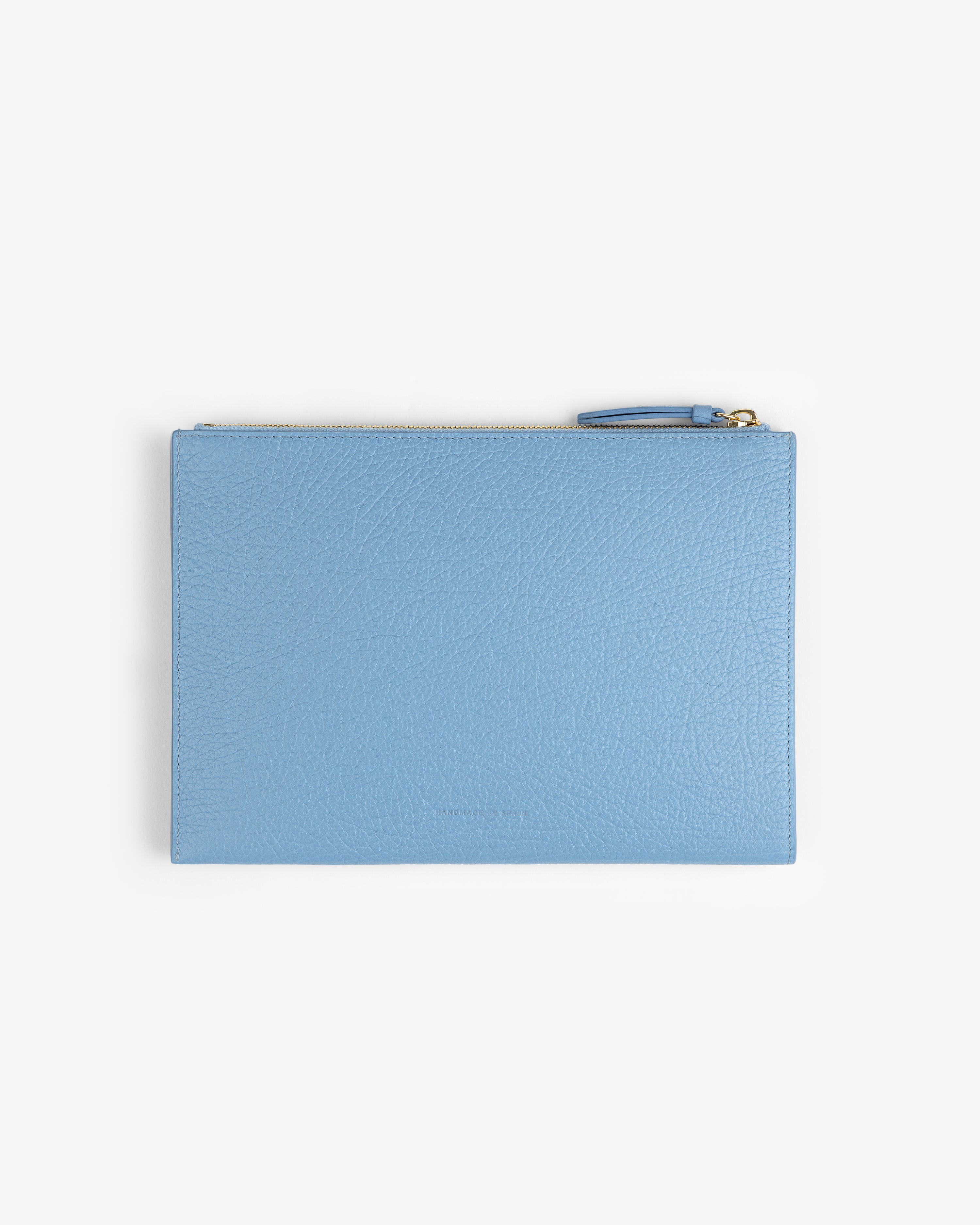 aim-leon-dore-small-tumbled-leather-pouch-blaue-kalbsleder-tasche image 3