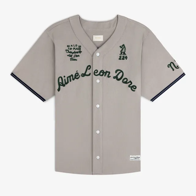 aim-leon-dore-mulberry-chainstitch-baseball-jersey-grau image 1