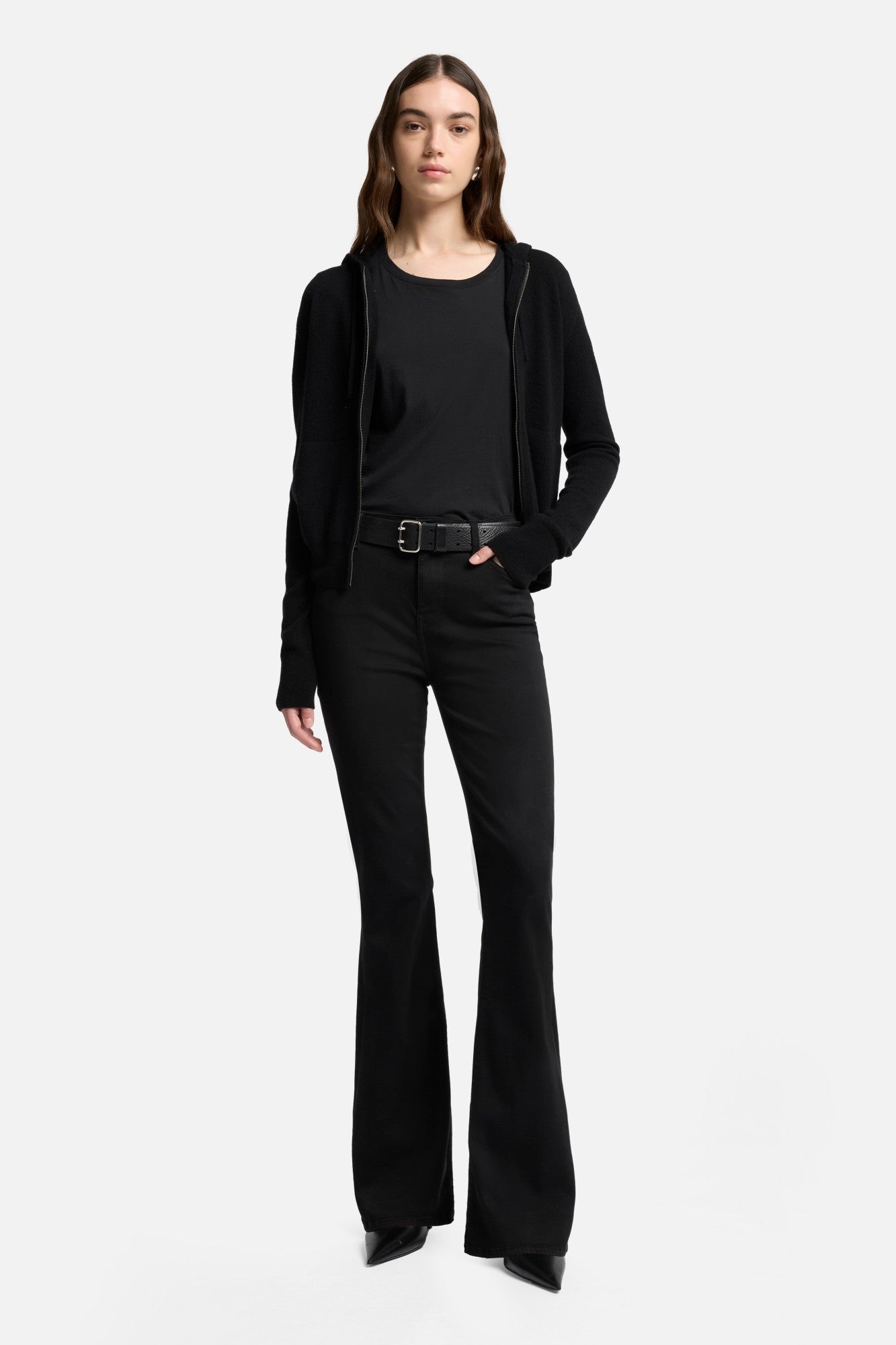 7-for-all-mankind-slim-illusion-high-waist-ali-flare-jeans-schwarz image 2