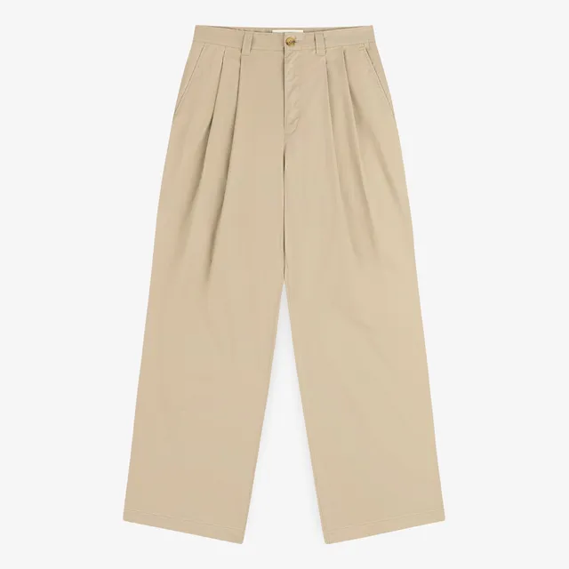 aim-leon-dore-double-pleated-officer-pant-herren-chino-hose-tan image 1