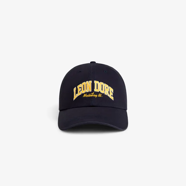 aim-leon-dore-mulberry-letterman-hat-navy-strapback image 1