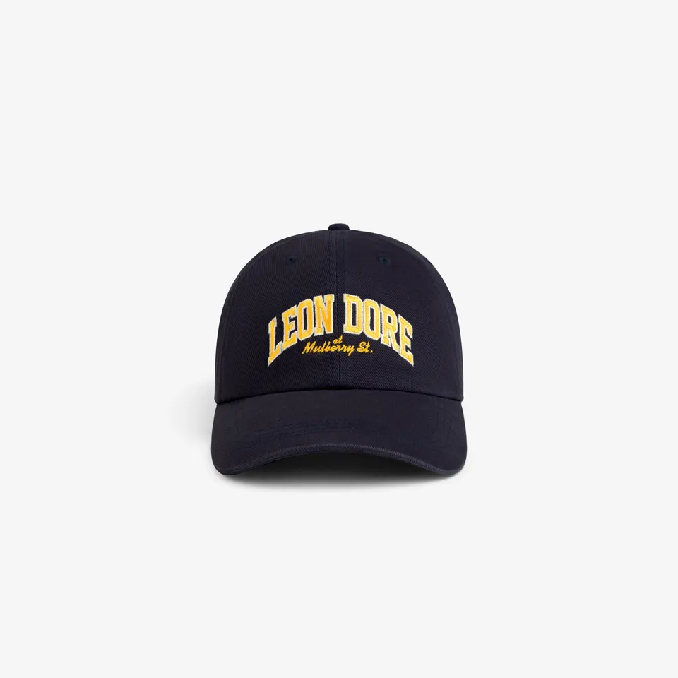 aim-leon-dore-mulberry-letterman-hat-navy-strapback image 1