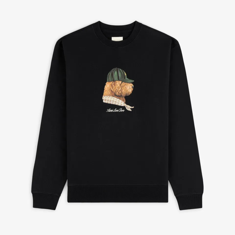 aim-leon-dore-buddy-crewneck-sweatshirt-schwarz image 1