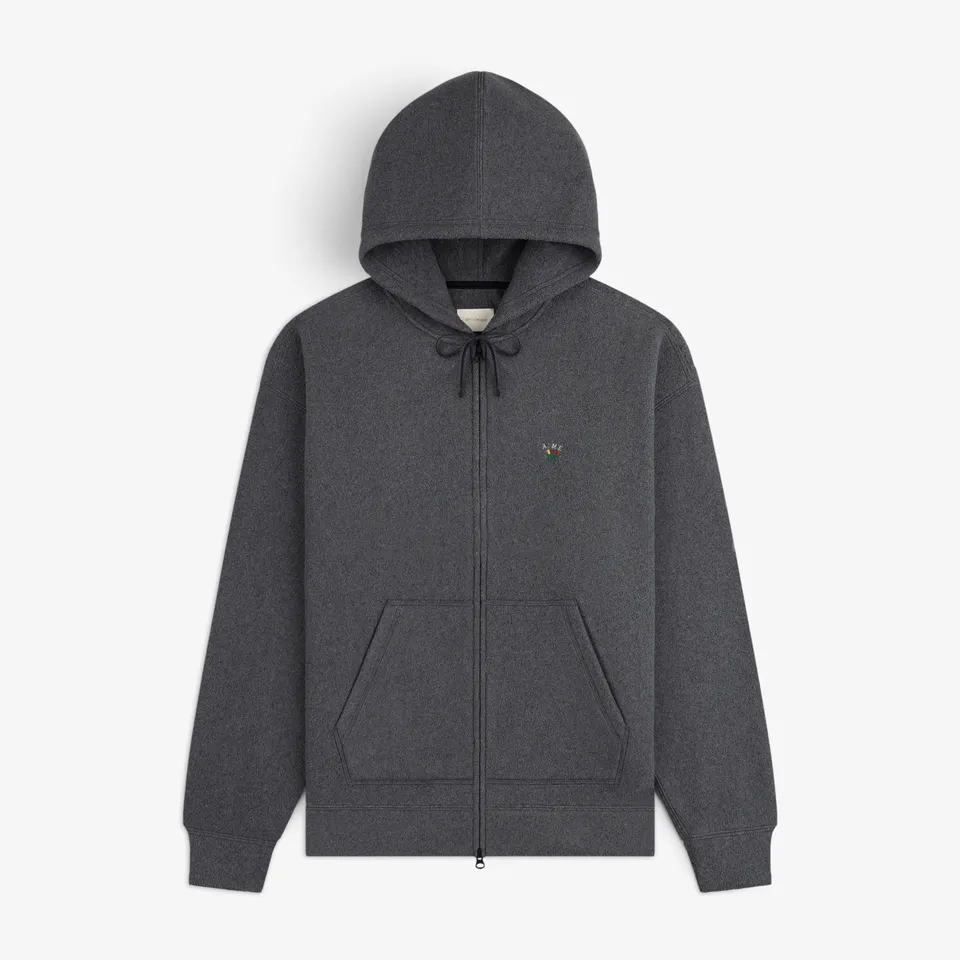 aim-leon-dore-crest-fleece-full-zip-hoodie-grau image 1