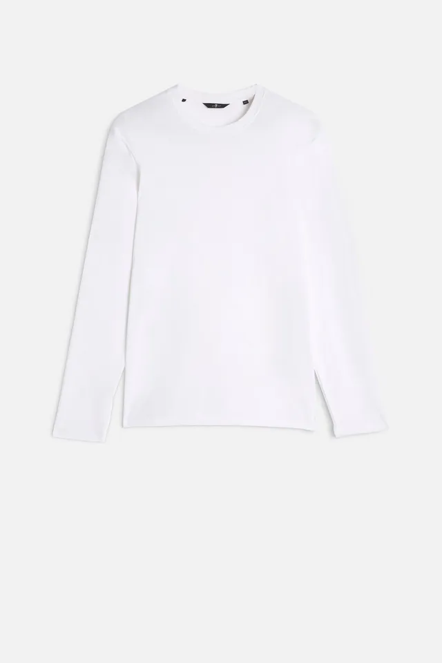 7-for-all-mankind-lyocell-crewneck-long-sleeve-tee-in-white image 1