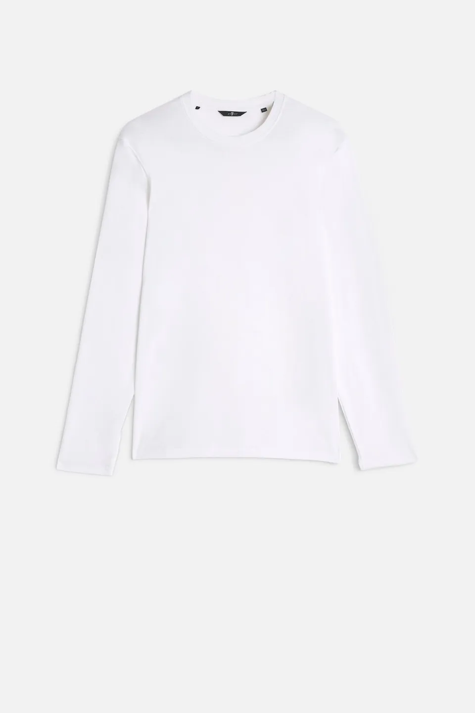7-for-all-mankind-lyocell-crewneck-long-sleeve-tee-in-white image 1