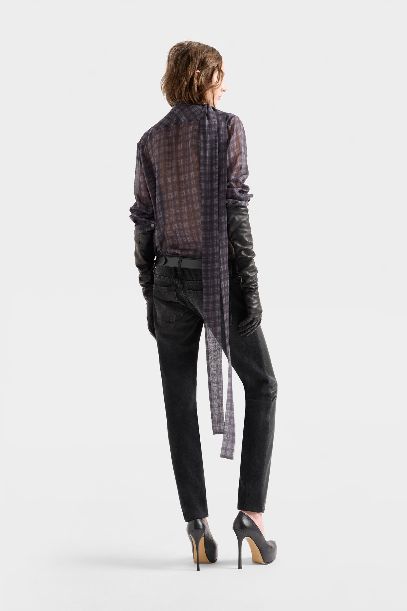 7-for-all-mankind-long-sleeve-bow-shirt-silk-houndstooth-grey-damen-seidenbluse image 5
