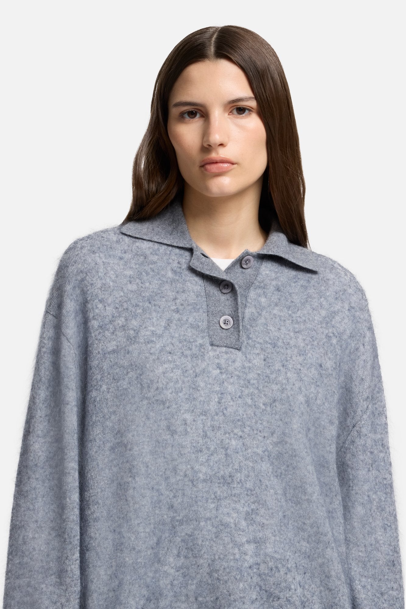 7-for-all-mankind-cashmere-blend-fuzzy-polo-sweater-oversize-polo-in-grey image 4