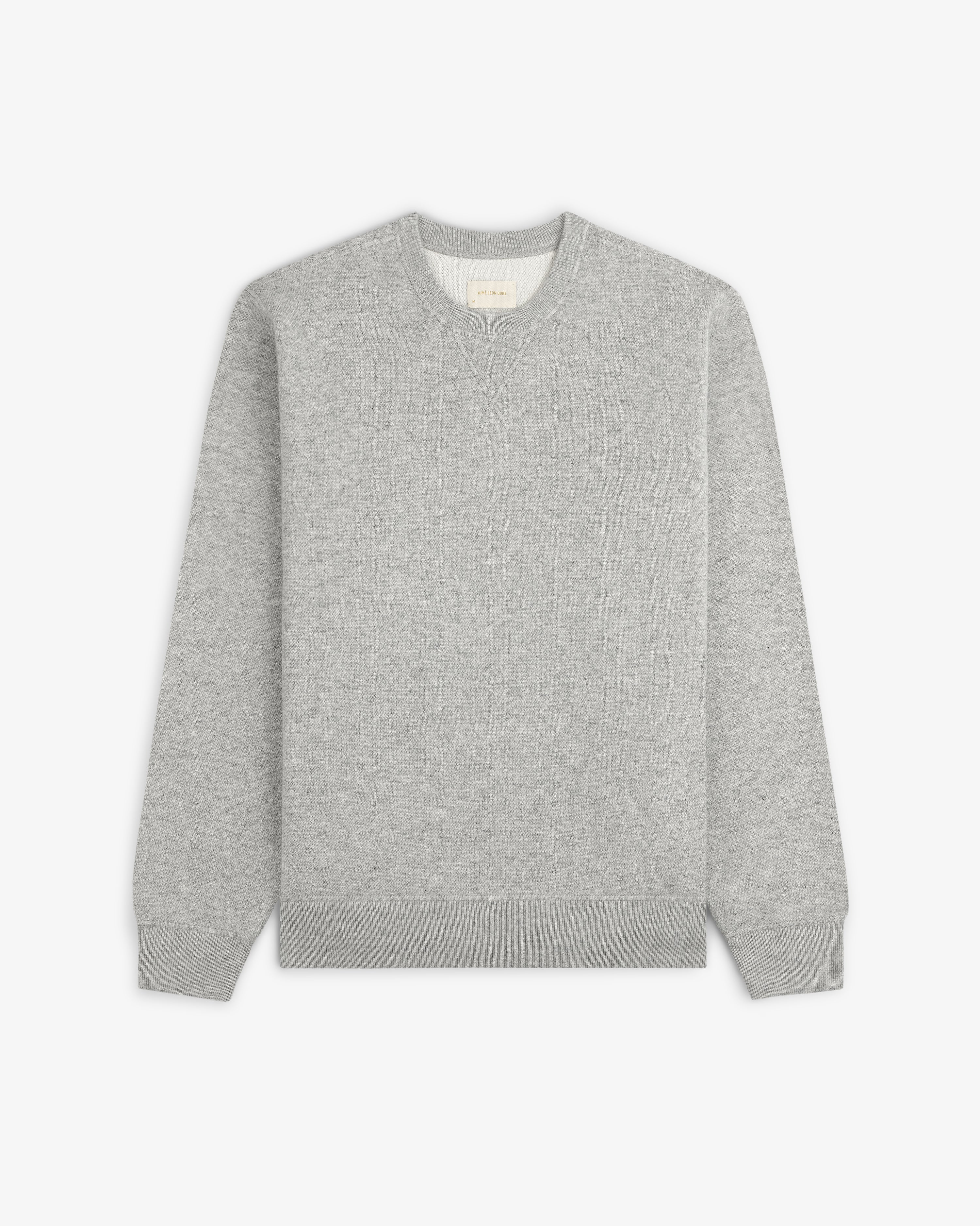 aim-leon-dore-pavilion-cashmere-crewneck-sweatshirt-grau image 2