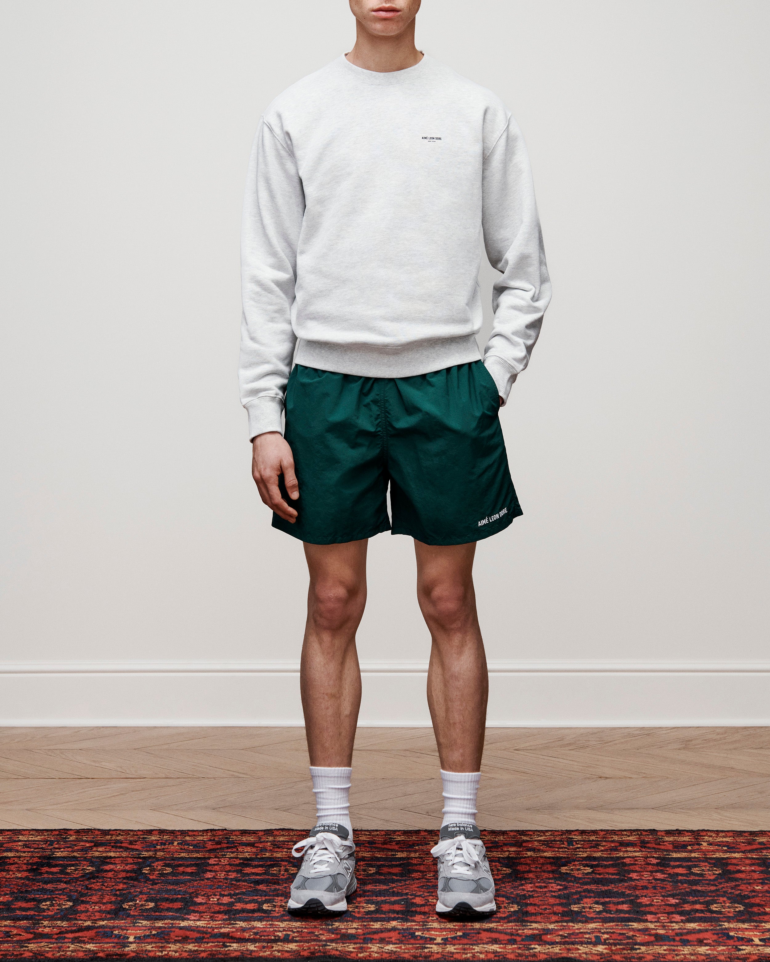 aim-leon-dore-core-nylon-short-gr-n-regular-fit image 3