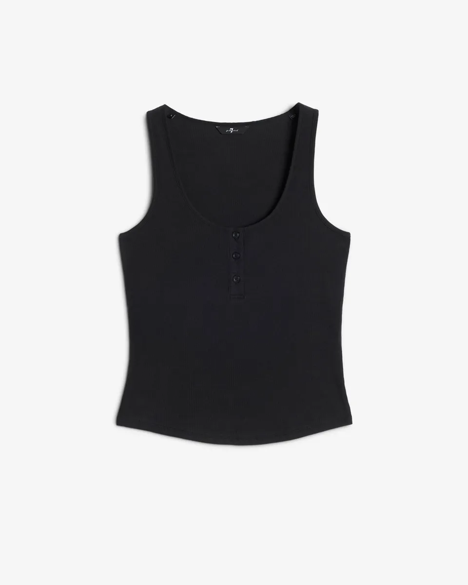 7-for-all-mankind-ribbed-henley-tank-black-damen-ripp-top image 1