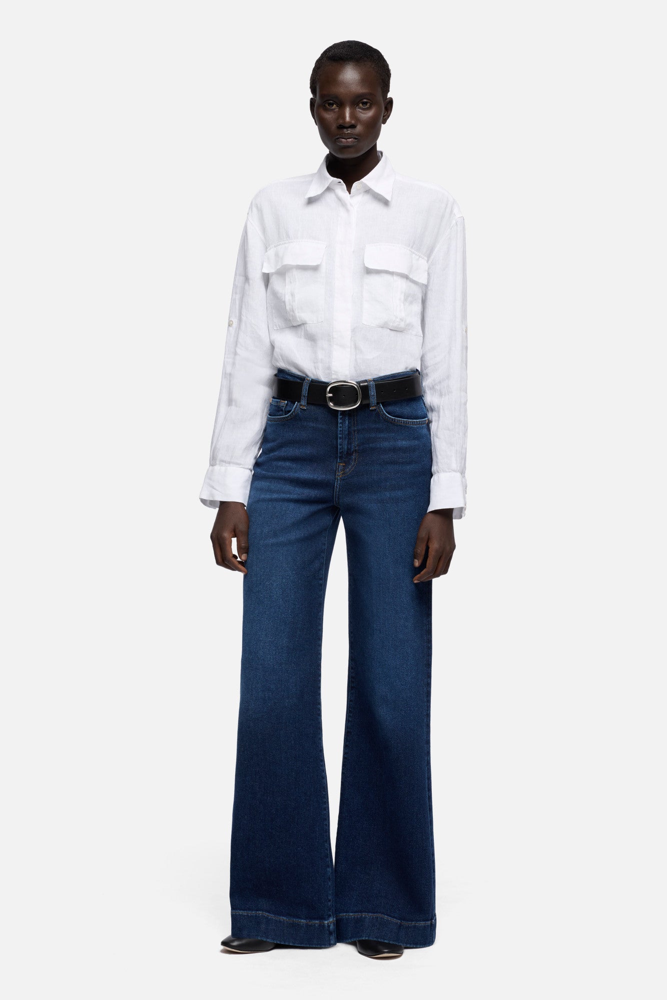 7-for-all-mankind-modern-dojo-luxe-vintage-blue-vibe-damen-flare-jeans image 2