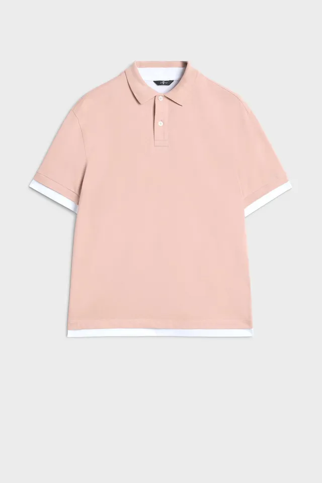 7-for-all-mankind-double-layer-polo-rose-herren image 1