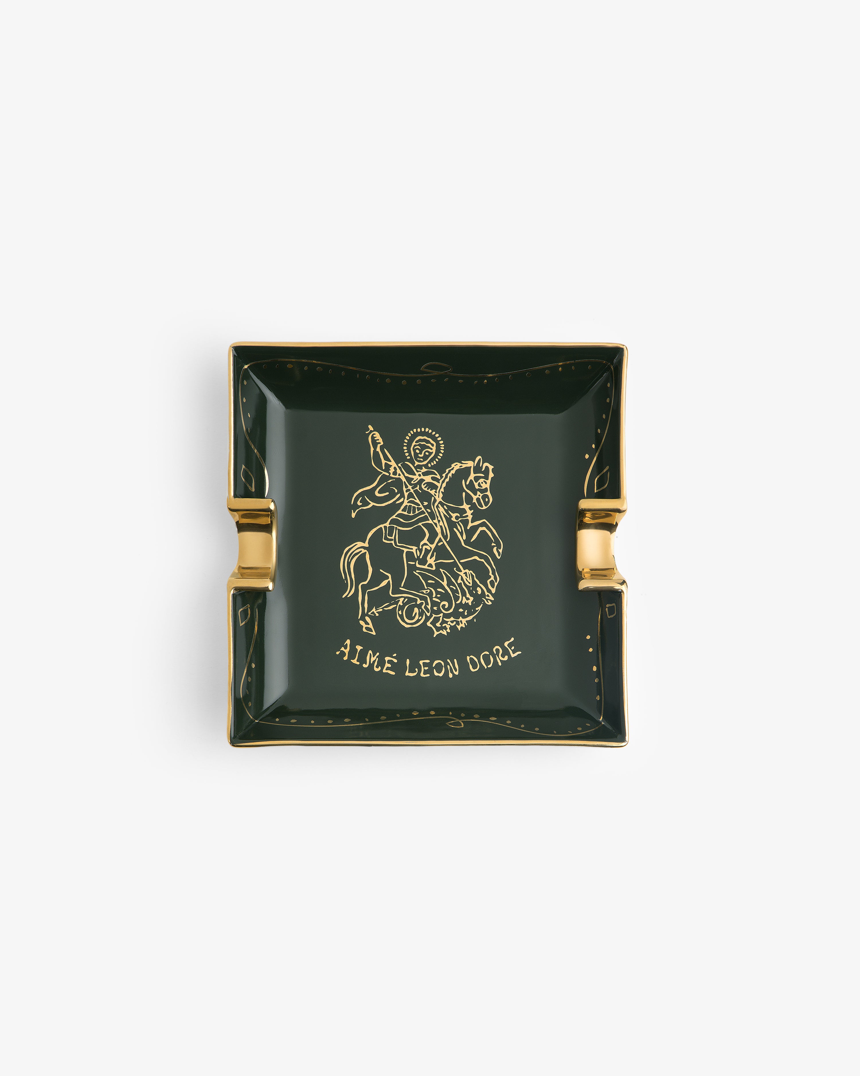 aim-leon-dore-saint-george-ashtray-gr-ner-porzellan-aschenbecher image 2