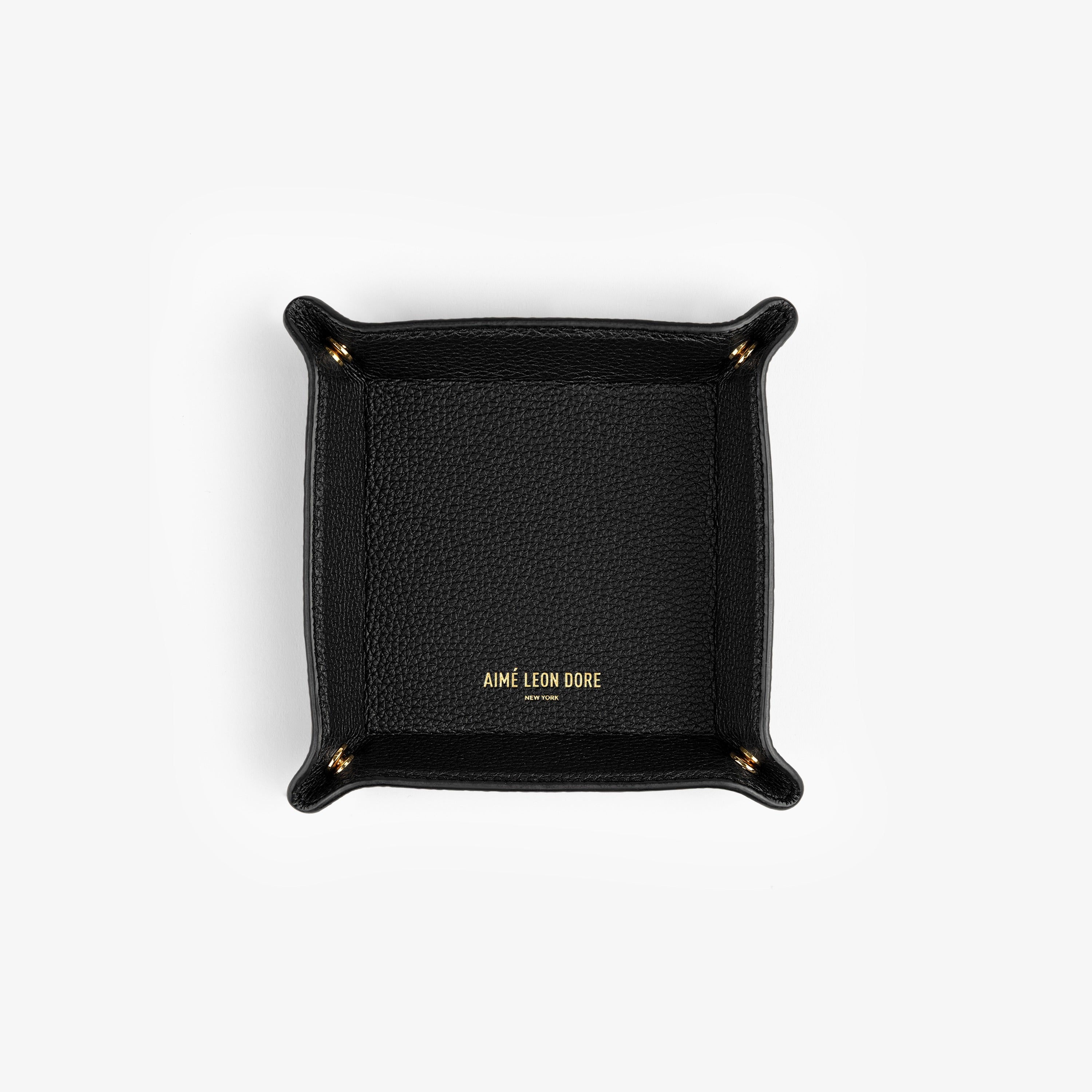 aim-leon-dore-leather-catchall-leder-ablage-schwarz-genarbt image 1