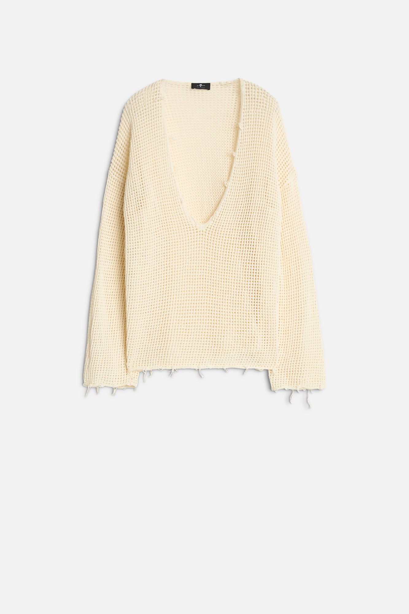 7-for-all-mankind-deep-v-neck-open-knit-pullover-ecru-damen-pullover image 1