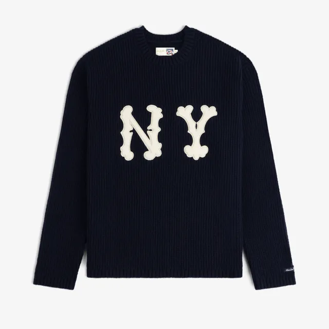 aim-leon-dore-ny-highlanders-ribbed-wool-crewneck-pullover-navy image 1